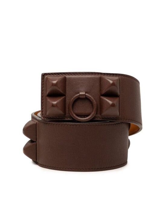 Hermes Collier de Chien 80 Brown Leather 1- Belt main image 5